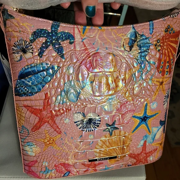 Brahmin Katie Starlight Melbourne, Starfish Patterned Crossbody Nwt - Picture 4 of 13
